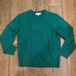 Men's V-Neck Sweater in Teal
